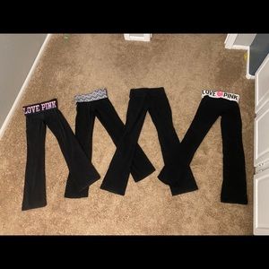 4 pairs of Victoria Secret Pink XS yoga leggings